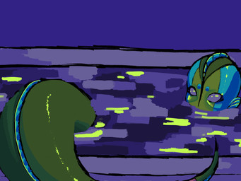 ambiguous_gender anthro bald bath bathtub blue_fin blue_markings circle_eyebrows ear_fins empty_eyes eyebrows facial_markings fin glistening glistening_body glistening_eyes glistening_scales glistening_skin glistening_tail green_body green_markings green_scales green_skin green_tail head_fin head_first head_markings markings no_irises no_pupils nude_ambiguous partially_submerged scales solo split_form tail tail_markings water dreamscreep mermay eel_(dreamscreep) aquatic eel eel_merfolk fish merfolk 4:3 absurd_res colored cool_colors digital_media_(artwork) digital_painting_(artwork) hi_res painting_(artwork) procreate_(artwork) shaded male_(lore)