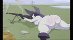 anthro big_breasts big_butt biped breasts burning butt butt_jiggle clothed clothing female grass gun hat headgear headwear holding_gun holding_object holding_ranged_weapon holding_rifle holding_weapon huge_butt jiggling lying nipples on_front outside pain plant ranged_weapon rifle screaming shooting sniper_rifle solo thick_thighs topless topless_female weapon witch_hat dreamy_pride sound_warning gunwitch_(dreamy_pride) domestic_cat felid feline felis mammal 2d_animation absurd_res animated frame_by_frame hi_res short_playtime sound webm