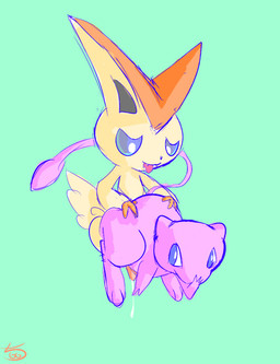 all_fours anal anal_penetration blue_background cum doggystyle duo feral from_behind gay legendary_pokémon male mew nintendo pcred566 penetration penis plain_background pokémon sex victini video_games
Rating: Explicit
Score: 3
User: Hyper_Beam
Date: March 10, 2014