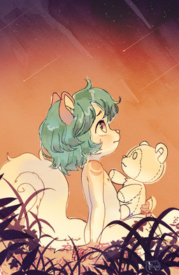 anthro arm_support big_tail biped blue_hair eyebrows falling_star fluffy fluffy_tail grass hair holding_object holding_plushie looking_up male navel nipples nude plant plushie short_hair side_view sitting sitting_on_ground sky solo star starry_sky tail young young_anthro young_male elly_(artist) zeke_(zekey) hybrid mammal mouse murid murine rodent sciurid tree_squirrel 2025 hi_res partially_colored