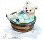 ambiguous_gender bath bath_toy bathtub black_eyes claws feral ice open_mouth pawpads simple_background smile snow solo text water white_background piper_thibodeau avian bear bird mammal penguin polar_bear ursine 2017 digital_media_(artwork) digital_painting_(artwork) english_text