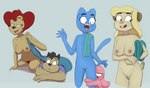 anthro breast_size_difference breasts casual_nudity female flat_chested group male nipples nude pubes shaved_pussy young young_anthro young_female young_male drockdraw cartoon_network disney goof_troop the_amazing_world_of_gumball anais_watterson chi_chi's_mom nicole_watterson peg_pete pj_(goof_troop) bovid canid canine canis caprine domestic_dog felid feline goat lagomorph leporid mammal rabbit hi_res mother_(lore) mother_and_child_(lore) parent_(lore) parent_and_child_(lore)