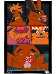 3:4 anthro anthro_pred anthro_prey betrayal canid canine dialogue duo english_text forced fox hi_res kurama male male_pred male_prey mammal naruto questionable_consent same_size_vore text tricked vore wewo yang-kurama yin-kurama