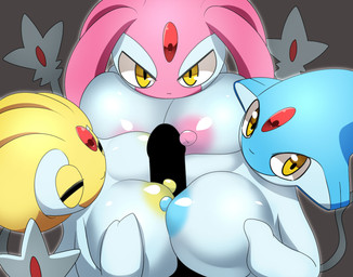 anthro areola big_breasts blue_areola blue_nipples breast_play breasts eyes_closed female genitals huge_breasts looking_at_viewer male nipples nude penis pink_areola pink_nipples sex simple_background titfuck yellow_areola yellow_body yellow_nipples lets0020 nintendo pokemon azelf generation_4_pokemon legendary_pokemon mesprit pokemon_(species) uxie censored