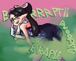 2021 5:4 accessory bare_shoulders bent_over better_version_at_source big_butt biped black_eyelids black_hair blush brap breasts butt callie_(splatoon) cephalopod clothed clothing ear_piercing ear_ring fangs fart fart_cloud fart_fetish female gesture gloves green_fart_cloud green_text hair hair_accessory hand_gesture hand_on_leg handwear humanoid humanoid_pointy_ears inkling leggings legwear looking_at_viewer looking_back looking_back_at_viewer marine medium_breasts mollusk nintendo one_eye_closed onomatopoeia open_mouth open_smile piercing pink_background pink_clothing pink_leggings pointing pointing_at_self pointy_nose presenting presenting_hindquarters pseudo_hair rear_view ring_piercing sharp_fangs sharp_teeth simple_background smile solo sound_effects splatoon standing tan_body tan_skin teeth tentacle_hair tentacles text tight_clothing touching_own_face vowelless vowelless_sound_effect weirdparty white_clothing white_gloves white_handwear wink winking_at_viewer yellow_eyes