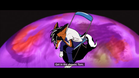 anthro black_bars chair covering covering_face depression furniture looking_down male meme_pose musk on_chair sad sitting sitting_on_chair solo foxoqyl neon_genesis_evangelion shinji_in_a_chair tom_fucks_a_retarded_child shinji_ikari tom_(tom_fucks_a_retarded_child) canid canine fox hybrid mammal mephitid skunk 16:9 4k absurd_res hi_res letterbox meme widescreen