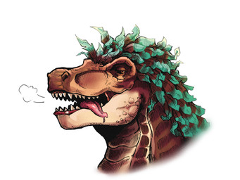anthro bodily_fluids breath feathers female half-closed_eyes lips narrowed_eyes plumage saliva scales solo thick_bottom_lip tongue krocoart_116 it-rex cleopatra_(casimyrcsko) dinosaur prehistoric_species reptile saurischian scalie theropod tyrannosaurid tyrannosauroid tyrannosaurus tyrannosaurus_rex 4:3 colored hi_res
