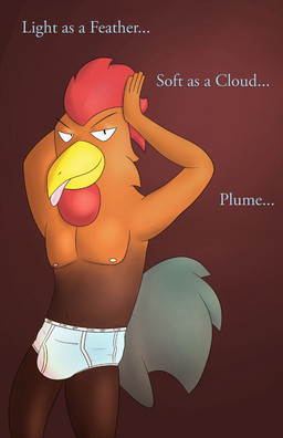 anthro beak black_text blue_briefs blue_clothing blue_text blue_underwear briefs briefs_only brown_body brown_feathers clothed clothing feathers gradient_background grey_body grey_feathers male mane orange_body orange_feathers pink_briefs pink_clothing pink_underwear red_background red_mane simple_background solo text tongue tongue_out topless topless_anthro topless_male underwear underwear_ad underwear_modeling underwear_only white_seam_briefs yellow_beak ursanity avian bird chicken galliform phasianid english_text hi_res