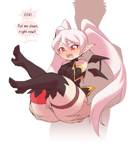 big_butt breasts butt butt_grab clothing dialogue duo female fingering fingering_self hair hand_on_butt huge_butt larger_male legwear male male/female masturbation not_furry pink_hair size_difference speech_bubble text thick_thighs thigh_highs borvar val_marie_(stee) human humanoid mammal vampire 2022 english_text hi_res