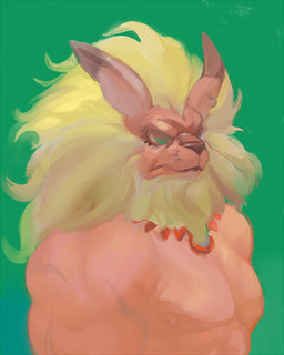 anthro blonde_hair clothed clothing ear_piercing frown green_eyes hair jewelry male male_anthro mane muscular muscular_anthro muscular_male necklace nipples pecs piercing simple_background solo topless topless_anthro topless_male mighty-whydah bandai_namco digimon digimon_(species) felid leomon mammal 2019 4:5 digital_media_(artwork) digital_painting_(artwork) half-length_portrait painting_(artwork) portrait