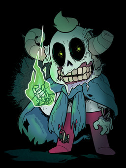 ambiguous_gender blonde_hair bone bottomwear clothed clothing gore hair horror_(theme) not_furry possession solo teeth toony topwear discount-supervillain adventure_time cartoon_network steven_universe onion_(steven_universe) the_lich_(adventure_time) humanoid mammal undead 3:4 crossover digital_media_(artwork)