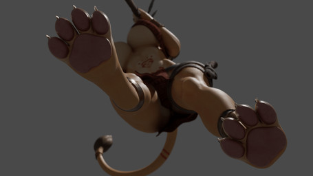 4_toes anklet anthro bracelet breasts claws clothed clothed_female clothing feet female foot_fetish foot_focus hindpaw jewelry knife knife_holster knife_sheath pawpads paws soles solo tail toe_claws toes weapon weapon_holster lemonhead15 mayosplash_(modeler) disney the_lion_king nala_(the_lion_king) felid lion mammal pantherine absurd_res hi_res