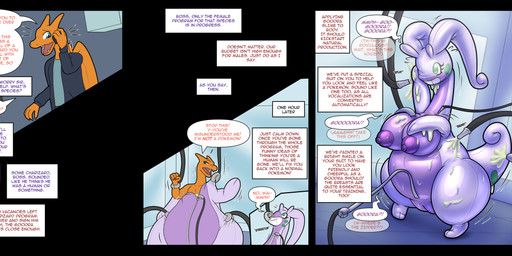 antennae_(anatomy) anthro blush breast_growth breasts dialogue female gender_transformation genitals goo_transformation greeting growth inside male membrane_(anatomy) membranous_wings mtf_transformation nipples offscreen_character open_mouth orange_body permanent_smile pokemon_speak smile solo species_transformation standing suit_transformation surprised tail text thick_thighs transformation translation_within_image vulva wings zipper drpolice mythology nintendo pokemon charizard dragon generation_1_pokemon generation_6_pokemon goodra mythological_creature mythological_scalie pokemon_(species) scalie 2024 absurd_res comic digital_media_(artwork) english_text hi_res