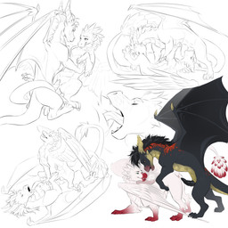 69_position blush clitoris cowgirl_position cunnilingus doggystyle duo fellatio female feral from_behind_position from_front_position genitals horn male male/female on_bottom on_top oral penile sex tail tongue tongue_out vaginal virriel wings demicoeur mythology scales_of_fate zargris dragon mythological_creature mythological_scalie scalie 1:1 absurd_res hi_res