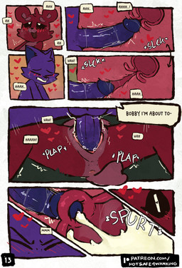 anthro anthro_on_anthro anthro_penetrated anthro_penetrating anthro_penetrating_anthro anus black_sclera blush bodily_fluids cervical_contact cervical_penetration cervix cum cum_in_uterus cum_inside dialogue duo female female_anthro female_penetrated from_front_position fur genital_fluids genitals grass heart_eyes heart_symbol internal internal_vaginal looking_pleasured lying male male/female male_anthro male_penetrating male_penetrating_female missionary_position moan motion_lines nude nude_anthro nude_female nude_male on_back onomatopoeia orgasm penetration penile penile_penetration penis penis_in_vagina plant purple_body purple_fur purple_penis red_body red_fur sex shaking sound_effects speech_bubble spread_legs spreading sweat tail text tremble_spikes trembling uterus vaginal vaginal_canal vaginal_fluid_string vaginal_fluids vaginal_fluids_on_penis vaginal_penetration vulva white_eyes x-ray_view notsafeforwanking mob_entertainment poppy_playtime smiling_critters bobby_bearhug catnap_(poppy_playtime) bear domestic_cat felid feline felis mammal 2025 absurd_res comic english_text hi_res url