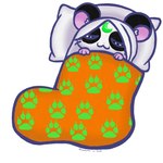 black_body black_fur blue_line_art clothing female feral footwear fur fur_markings hair markings round_ears simple_background sleeping smile socks solo white_body white_fur white_hair lunarpanda8686 mika_(lunarpanda8686) cricetid hamster mammal rodent 1:1 colored_line_art