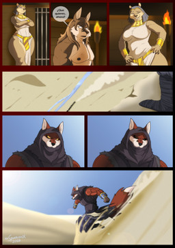 anthro armor big_breasts big_muscles bottomwear bracers breasts brown_body brown_fur brown_hair clothing desert dialogue dress egyptian egyptian_clothing egyptian_headdress eyes_closed female fire footwear fur group hair hood male muscular muscular_anthro muscular_male pecs red_body red_fur river sand speech_bubble tan_body tan_fur text thick_thighs trio water white_body white_fur wide_hips wounded xxsparcoxx egyptian_mythology middle_eastern_mythology mythology acarius_medjay sekhmet sekhmet_(xxsparcoxx) teofacio_larna wepwawet wepwawet_(xxsparcoxx) canid canine canis deity felid fox lion mammal pantherine red_fox true_fox wolf 2023 comic digital_media_(artwork) hi_res spanish_text