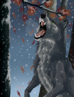 ambiguous_gender black_lips black_nose bodily_fluids cheek_tuft dipstick_ears ear_markings facial_tuft fangs feral fur green_eyes grey_body grey_fur lips multicolored_ears neck_tuft open_mouth red_tongue saliva saliva_string solo teeth tongue tuft white_body white_fur msdeadsoul canid canine canis mammal wolf 2021 dated hi_res