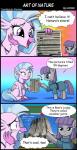 clothing devil's_tower dialogue female frock rock_formation text uotapo european_mythology friendship_is_magic greek_mythology hasbro my_little_pony mythology maud_pie_(mlp) silverstream_(mlp) avian equid equine hippogriff horse mammal mythological_avian mythological_creature pony 2018 comic english_text hi_res