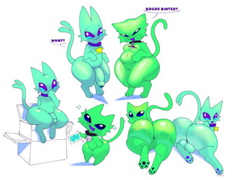 anthro beady_eyes blue_pawpads butt collar collar_only dialogue digitigrade duo emoji_description feet female female_anthro foreskin forked_tail genitals glistening glistening_body glistening_butt green_body hand_on_mouth hindpaw holding_object looking_at_viewer looking_back looking_back_at_viewer lying machine male male_anthro nude on_back pawpads paws penis photocopier photocopying_butt presenting presenting_hindquarters presenting_vulva printer raised_tail semi-anthro showing_photo simple_background sitting sitting_on_object slightly_chubby sparkles speech_bubble standing tail text thick_thighs unretracted_foreskin unusual_anatomy unusual_tail vulva white_background snazzle_snapp bogos_binted alien domestic_cat felid feline felis mammal 2025 digital_drawing_(artwork) digital_media_(artwork) english_text