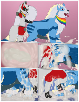 anal anal_knotting anal_penetration animal_genitalia animal_penis anthro anthro_on_feral anthro_penetrating anthro_penetrating_feral bestiality big_penis blue_body blue_fur bodily_fluids canine_genitalia canine_penis cum cum_explosion cum_in_ass cum_inflation cum_inside cum_on_camera cum_on_leg cum_on_self cum_pool duo excessive_cum excessive_genital_fluids feral feral_penetrated from_behind_position fur fusion genital_fluids genitals grey_body grey_fur inflation knot knotting larger_penetrated leaking_cum lgbt_pride male male/male male_penetrated male_penetrating male_penetrating_male out_of_frame pawpads paws penetration penis pokemon_fusion pride_color_accessory pride_colors rainbow_pride_colors red_body red_eyes red_fur scarf sex six-stripe_rainbow_pride_colors size_difference tongue tongue_out x-ray_view yellow_eyes jm-luxro lgbt_pride_month nintendo pokemon fan_character justin_the_lycanrio kody_the_arcantales arcanine generation_1_pokemon generation_4_pokemon generation_7_pokemon lucario lycanroc ninetales pokemon_(species) absurd_res hi_res