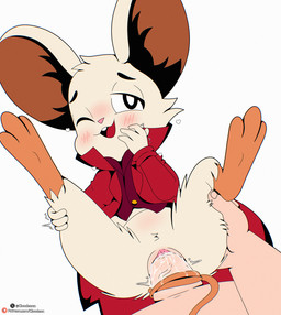 3_toes anthro anthro_penetrated big_ears blush bodily_fluids bottomless bottomless_female clothed clothing cum cum_in_vagina cum_inside cumshot disembodied_penis duo ejaculation feet female female_anthro female_on_human female_penetrated first_person_view genital_fluids genitals human_on_anthro human_penetrating human_penetrating_anthro human_penetrating_female human_pov interspecies longcoat male male/female male_human male_on_anthro male_penetrating male_penetrating_anthro male_penetrating_female male_pov one_eye_closed penetrating_pov penetration penile penile_penetration penis penis_in_vagina prehensile_tail sex smile soles tail tail_around_penis tail_fetish tail_play tail_sex tailjob toes vaginal vaginal_penetration cloudeon mina_the_hollower yacht_club_games mina_(mina_the_hollower) human mammal mouse murid murine rodent absurd_res hi_res