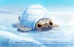 ambiguous_gender feral igloo snow solo text piper_thibodeau reptile scalie turtle digital_media_(artwork) digital_painting_(artwork) english_text