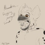 absurd_res bodily_fluids collar crow_(crowcuta) drooling gullet hi_res hunner hyena male mammal mouse mouth_shot murid murine onomatopoeia open_mouth rodent saliva slime sound_effects sticky teeth text tongue uvula vore wide_hips