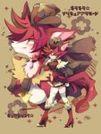 anthro anthrofied clothed clothing clover_(plant) clover_leaf collar four_leaf_clover fur hair hat headgear headwear leaf legwear plant red_body red_fur red_hair solo standing thigh_highs white_body white_fur toumitu kirakira_precure_a_la_mode pretty_cure cure_chocola animal_humanoid canid canid_humanoid canine canine_humanoid canis dog_humanoid domestic_dog humanoid mammal mammal_humanoid 2017 hi_res