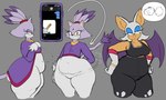 anthro bottom_heavy breast_envy breasts cellphone cleavage clothed clothing dick_pic duo electronics female flat_chested genitals navel overweight overweight_anthro overweight_female pear-shaped_figure penis phone slightly_chubby smartphone thick_thighs wide_hips isxues sega sonic_the_hedgehog_(series) blaze_the_cat rouge_the_bat silver_the_hedgehog bat domestic_cat felid feline felis mammal 2024 absurd_res hi_res