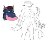 anthro balls bodily_fluids breasts cleavage clothed clothing cringing cum cum_in_pussy cum_inside female genital_fluids genitals hat headgear headwear impregnation male penis piercing pussy tail all-starwarriors capcom european_mythology monster_hunter mythology noelle_(all-starwarriors) dragon flying_wyvern khezu mammal mythological_creature mythological_scalie nargacuga scalie western_dragon wyvern absurd_res hi_res