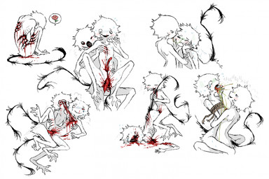 bdsm black_tail blood blood_splatter bodily_fluids bondage bound duo emetophilia flesh flower fur genitals gore gore_focus hair hard_vore humanoid_on_humanoid humanoid_penetrated humanoid_penetrating humanoid_penetrating_humanoid male male/male male_penetrated male_penetrating male_penetrating_male masochism penetration penis plant red_penis restraints rope rope_bondage scratches selfcest severed_arm severed_body_part severed_limb sex skinny square_crossover tail tearing_flesh tearing_skin tears teeth vomit vomiting vore white_body white_fur white_hair wounded jejejunum ember_(jejejunum) humanoid spirit tailed_humanoid 2025 digital_drawing_(artwork) digital_media_(artwork) hi_res multiple_images