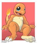 anthro belly claws feet fire foot_focus looking_at_viewer male simple_background sitting smile solo toe_claws daison_the_fox nintendo pokemon charmander generation_1_pokemon pokemon_(species) scalie absurd_res hi_res