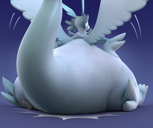 big_butt butt butt_crush butt_focus feral grey_background macro pear-shaped_figure raised_tail rear_view simple_background sitting_on_another spread_wings tail thick_tail thick_thighs wide_hips wings kiforda palworld pocketpair pal_(species) quivern 2025 3d_(artwork) 6:5 digital_media_(artwork) hi_res