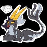 blep feral forked_tail grey_body hair horn long_hair long_horn long_tail male simple_background sitting solo tail tongue tongue_out transparent_background unusual_anatomy unusual_tail yellow_eyes theenyface mammal monster 1:1 alpha_channel