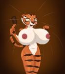 anthro areola big_breasts breasts female fur gradient_background huge_breasts hyper nipples nude orange_body orange_fur simple_background solo stripes astraldog dreamworks kung_fu_panda master_tigress felid mammal pantherine tiger 2017 absurd_res hi_res