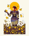 anthro armor chainmail eyes_closed female flying food fruit furgonomic_helmet group hair headgear helmet holding_another kneeguard leaf leaf_tail leaf_wings lemon_pig plant red_hair simple_background size_difference sun tail unusual_anatomy unusual_wings white_background white_body white_tail wings goblinstunts domestic_cat elemental_creature felid feline felis flora_fauna food_creature living_fruit living_lemon mammal hi_res