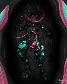 bound chrysalis collar drone dronification encasement goo_bondage goo_transformation hypnosis hypnotic_visor latex latex_bondage male mind_control penile penis_milking solo submissive submissive_male transformation riggedreded milus 2025 hi_res textless