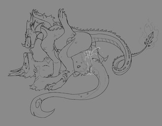 anthro anvil_position bodily_fluids cum cum_in_ass cum_inside duo from_front_position fur genital_fluids holding_leg legs_up licking male male/male sex tongue tongue_out felixdw european_mythology mythology arlequin_(misterluk) felix_(felixdw) dragon furred_dragon furred_scalie mythological_creature mythological_scalie scalie western_dragon hi_res monochrome