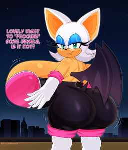 anthro armor bedroom_eyes big_breasts big_butt breastplate breasts butt clothing female gloves green_eyes handwear huge_breasts huge_butt hyper hyper_breasts looking_at_viewer looking_back narrowed_eyes question_mark rear_view seductive smile solo spandex text thick_thighs tight_clothing wide_hips wings fromariels sega sonic_the_hedgehog_(series) rouge_the_bat bat mammal 2025 digital_media_(artwork) english_text hi_res