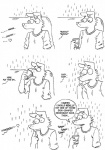 anthro beverage canid canine comic dialogue drinking english_text food glass humor male mammal monochrome rayfkm solo suggestive text