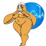 anthro big_breasts big_butt breasts butt female genitals nipples nude nurse pussy slightly_chubby solo standing thick_thighs wide_hips geeflakes cartoon_hangover doctor_lollipop crackers_(doctor_lollipop) lagomorph leporid mammal rabbit 1:1 2013 digital_media_(artwork)