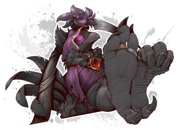 4_toes ambiguous_gender anthro avian_feet barefoot beak black_body black_feathers claws clothing curling_toes digit_ring feathers feet foot_focus glowing glowing_eyes jewelry melee_weapon no_pupils plantigrade polearm ring robe scythe simple_background solo talons toe_claws toe_ring toes weapon white_background wrinkled_feet wrinkles kredri death_raven_(ilovefeetandpaw) avian bird corvid corvus_(genus) oscine passerine raven 2023 hi_res