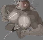 abs ahegao anthro balls barazoku beard blush bodily_fluids breath clothing cum cum_in_clothing cum_in_underwear cum_through_clothing cum_through_underwear ejaculation erection facial_hair fur genital_fluids genitals looking_pleasured male multicolored_body multicolored_fur muscular muscular_anthro muscular_male nipple_fetish nipple_play orgasm orgasm_face panting pec_grab pecs penis precum saliva solo sweat tears tears_of_pleasure tenting tongue tongue_out topwear underwear wet wet_clothing wet_underwear pinumontbalou echo_(series) echo_project the_smoke_room william_adler canid canine canis coyote mammal absurd_res hi_res