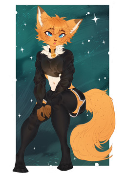 anthro big_ears black_clothing black_legwear black_stockings black_thigh_highs black_topwear blue_eyes bottomwear choker clothed clothing dolphin_shorts eyelashes facial_tuft femboy feminine freckled_face freckled_legs freckled_tail freckled_thighs freckles fur gradient_eye hair hotpants jewelry legwear long_eyelashes male multicolored_body multicolored_fur navel navel_piercing neck_tuft necklace open_mouth orange_body orange_fur orange_hair orange_tail paws piercing short_hair shorts shy simple_background sitting solo star stockings tail tail_tuft thigh_highs topwear translucent translucent_clothing translucent_topwear tuft tuft_ears two_tone_body two_tone_fur white_body white_fur dcayorcus canid canine fennec_fox fox mammal true_fox digital_media_(artwork) hi_res