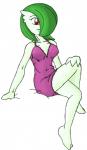 clothing female nightgown not_furry purple_nightgown red_eyes solo onikain nintendo pokemon gardevoir generation_3_pokemon humanoid mammal pokemon_(species)