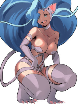 big_hair blue_eyes claws colored_nails fangs female finger_claws fur hair inner_ear_fluff nails pink_nails simple_background solo tan_body tan_skin teeth toe_claws tuft white_background white_body white_fur meke capcom darkstalkers felicia_(darkstalkers) animal_humanoid cat_humanoid felid felid_humanoid feline feline_humanoid humanoid mammal mammal_humanoid hi_res