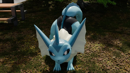 bench clothed clothed_feral clothing feral looking_at_viewer male open_mouth park park_bench public smile solo suit swimwear tail tight_clothing 0mr-wolf0 nintendo pokemon eeveelution generation_1_pokemon mammal pokemon_(species) vaporeon 16:9 3d_(artwork) 3d_animation animated digital_media_(artwork) hi_res no_sound short_playtime video widescreen