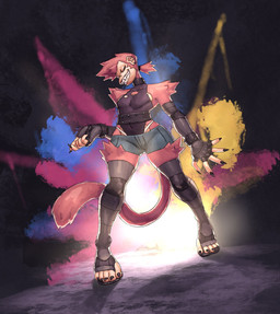 5_fingers 5_toes anthro armwear big_butt black_clothing black_nails bottomwear bracelet breasts butt clothing collar colored_nails denim denim_bottomwear denim_clothing denim_shorts ear_piercing elbow_gloves fangs feet female fingerless_gloves fingers footwear fur gloves hair half-closed_eyes handwear jewelry leggings legwear leotard light_source looking_at_viewer multicolored_body multicolored_skin nails narrowed_eyes navel nipples paint piercing red_body red_fur sandals shoes shorts slim small_breasts smile solo spiked_collar spikes spiky_hair spray_paint tail teeth thong toes toothy_grin torn_clothing two_tone_body two_tone_skin underwear wide_hips redustheriotact diana_banana_(doodtoon) haplorhine mammal monkey primate hi_res