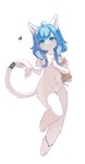 ahoge anthro blue_eyes blue_hair blush breasts doll female fur genitals hair happy heart_symbol nipples nude pussy simple_background smile solo tail teeth white_body white_fur young lalamedli cyberconnect2 fuga:_melodies_of_steel little_tail_bronx sheena_falafel domestic_cat felid feline felineko felis mammal russian_blue 2023 absurd_res colored digital_drawing_(artwork) digital_media_(artwork) hi_res